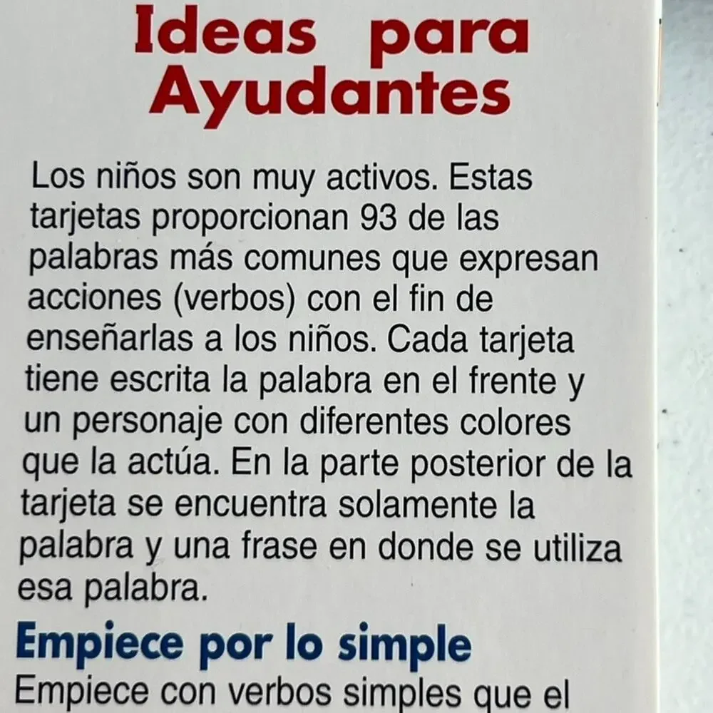 Trend Enterprises Verbos Skill Drill Flash Cards